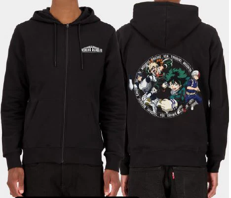 FELPA ZIP CAPPUCCIO MHA IZUKU M