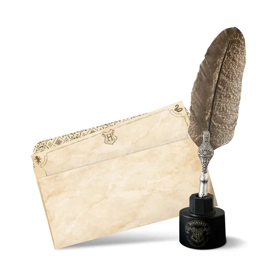 HARRY POTTER - SET PENNA CON PIUMA E LETTERE