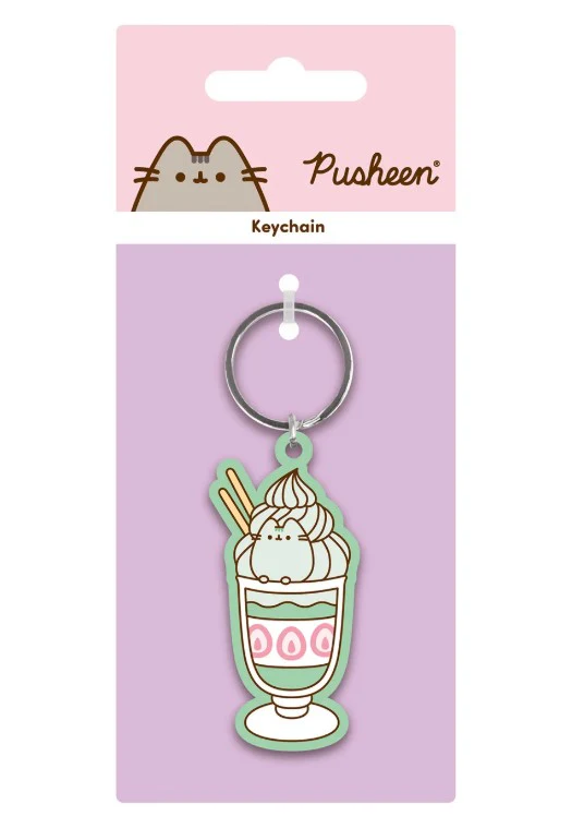 PUSHEEN ICE CREAM PVC KEYCHAIN