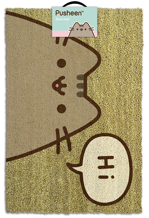 PUSHEEN SAYS HI DOORMAT
