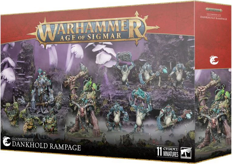 WARHAMMER AGE OF SIGMAR - GLOOMSPITE GITZ BATTLEFORCE - DANKHOLD RAMPAGE